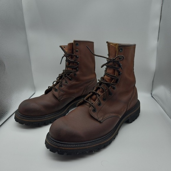 Red Wing Vintage 899 Boots Size 11.5 B With Vibram Sole Made In